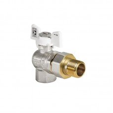 Кран с американкой 1/2" (Koer KR.228.W) угловой белый (KR0099)
