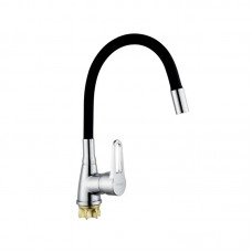 Смеситель для кухни с силиконовым изливом Champion Sop 014-045 (Nut) Refl.Black (MI6360)