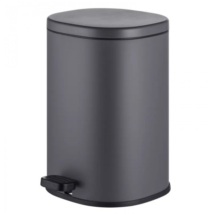 Мусорное ведро с плавным закрытием овальное Mixxus Premium Olivary-TC0105 Graphite 5 л цвет графит Мусорное ведро с плавным закрытием овальное Mixxus Premium Olivary-TC0105 Graphite 5 л цвет графит