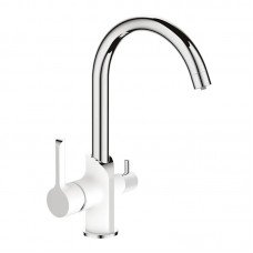 Кухонный смеситель на две воды Mixxus Premium Edem 021 (White) (MI5924)