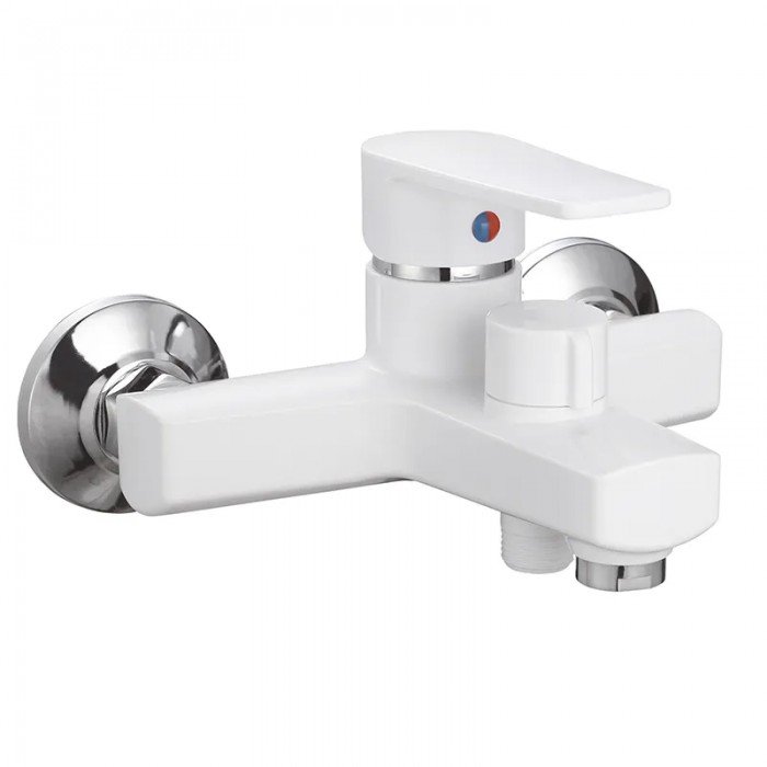 Змішувач для ванни Plamix Oscar-009 Euro White (без шланга та лійки) (PM0634) Змішувач для ванни Plamix Oscar-009 Euro White (без шланга та лійки) (PM0634)