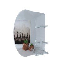 Дзеркало настінне Zerix SOLO MOZ01-65x85x10 асиметичне з трьома полицями (ZX5625)