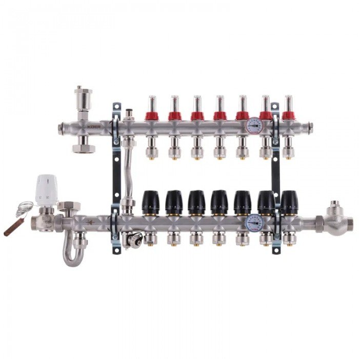 Колектор з вбудованим зміш. вузлом Koer KR.S1011-7 1 "х7 SUS304 і євроконус 3/4-16 (KR2930) Колектор з вбудованим зміш. вузлом Koer KR.S1011-7 1 "х7 SUS304 і євроконус 3/4-16 (KR2930)