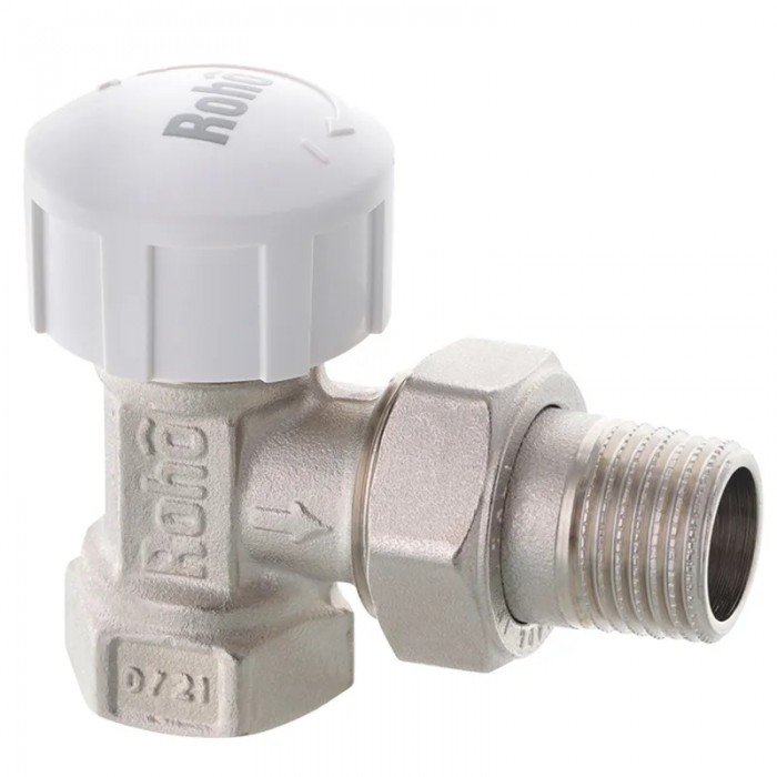 Кран радиаторный термостатический Roho R5150-050 - 1/2" (М30х1,5) (угловой) (RO0122) Кран радиаторный термостатический Roho R5150-050 - 1/2" (М30х1,5) (угловой) (RO0122)