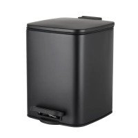 Відро для сміття з плавним закриттям квадратне Zerix Kubix-TC0106 Black 6 л колір чорний (ZX5890) Відро для сміття з плавним закриттям квадратне Zerix Kubix-TC0106 Black 6 л колір чорний (ZX5890)
