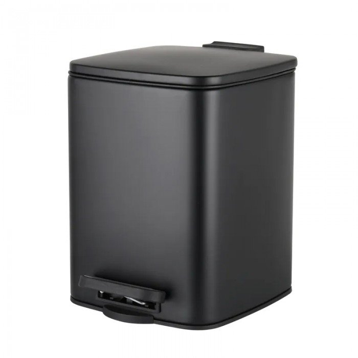 Мусорное ведро с плавным закрытием квадратное Zerix Kubix-TC0106 Black 6 л цвет черный (ZX5890) Мусорное ведро с плавным закрытием квадратное Zerix Kubix-TC0106 Black 6 л цвет черный (ZX5890)