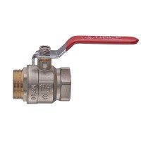 Кран шаровой Nolf classic NFC.621-40-1 1/2" FM ГШР, ручка "рычаг" красная (NF3142)