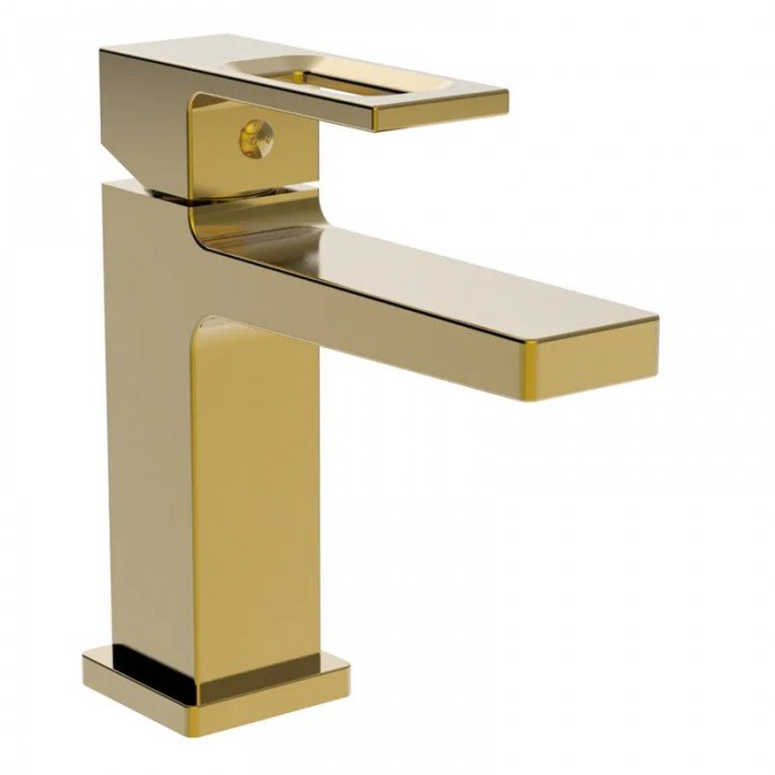 Смеситель для умывальника Haiba KANT 001 BRUSHED GOLD (HB9605) Смеситель для умывальника Haiba KANT 001 BRUSHED GOLD (HB9605)