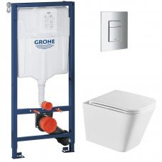 Комплект Grohe Set Унитаз QUADRO-0301-T3 + Инсталляция 38536001 + панель 38732000 (38536001QUADRO03 Комплект Grohe Set Унитаз QUADRO-0301-T3 + Инсталляция 38536001 + панель 38732000 (38536001QUADRO03