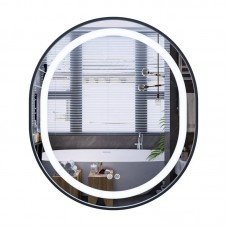 Зеркало Mixxus Premium ELLIPSE MV05-80x70-Reverse BLACK с Led Touch, Anti-fog, димером (3-6,5kK) (M