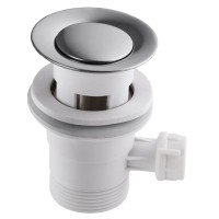 Рычажный донный клапан для умывальника Mixxus POP-UP-01 с переливом (Цвет хром) 1 1/4'' (MI1676)