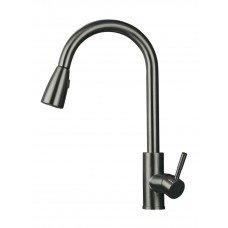 Смеситель для кухни Mixxus SUS-014-B Graphite с выдвижной лейкой из нерж.стали (MI6564)