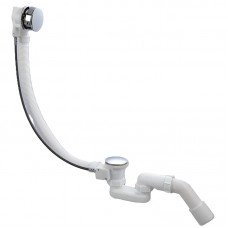 Сифон для ванни Koer BD-04-01 напівавтоматичний з переливом, без ревізії (Колір хром) 1 1/2'' (KR5442)