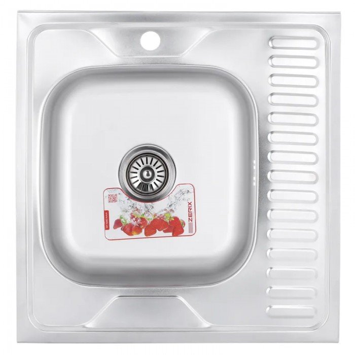 Мойка кухонная Zerix Z6060L-06-160E (Satin) (ZM0568) Мойка кухонная Zerix Z6060L-06-160E (Satin) (ZM0568)