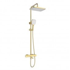 Душевая колонна Mixxus Premium VIRGO 009-J BRUSHED GOLD с термостатическим смесителем, 3 функции (M Душевая колонна Mixxus Premium VIRGO 009-J BRUSHED GOLD с термостатическим смесителем, 3 функции (M