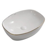 Раковина накладна Mixxus Premium DIVERSE-0109 EDGE GOLD 500х380х140mm (MP6548)