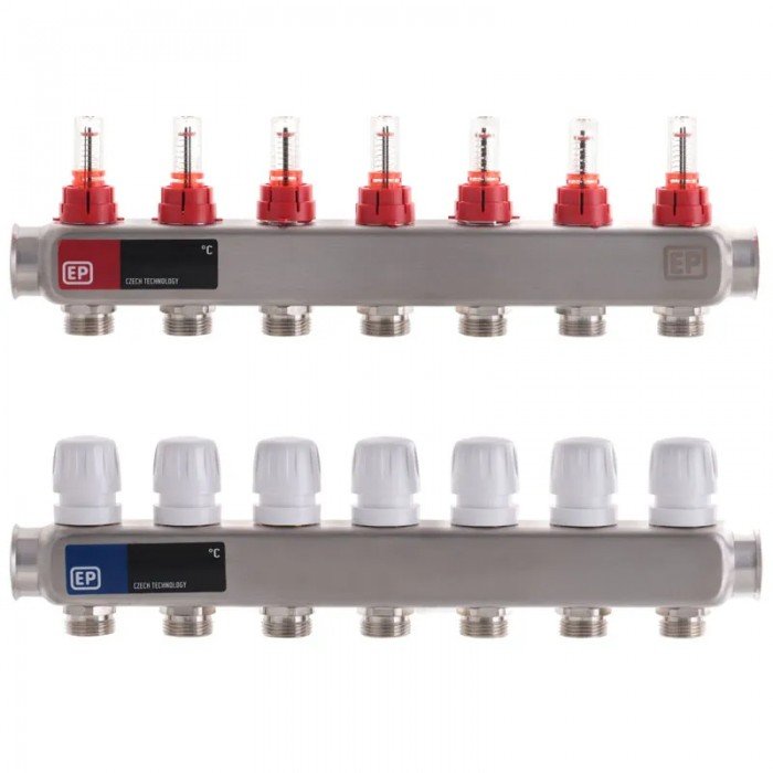 Коллекторный блок с расxодомерами Europroduct EP.S1110-07 1"x7 (EP4983) Коллекторный блок с расxодомерами Europroduct EP.S1110-07 1"x7 (EP4983)