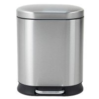 Відро для сміття з плавним закриттям овальне Mixxus Premium Strong-TC0105 SS Color 5л колір нержавійка