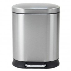 Мусорное ведро с плавным закрытием овальное Mixxus Premium Strong-TC0105 SS Color 5л цвет нержавейк