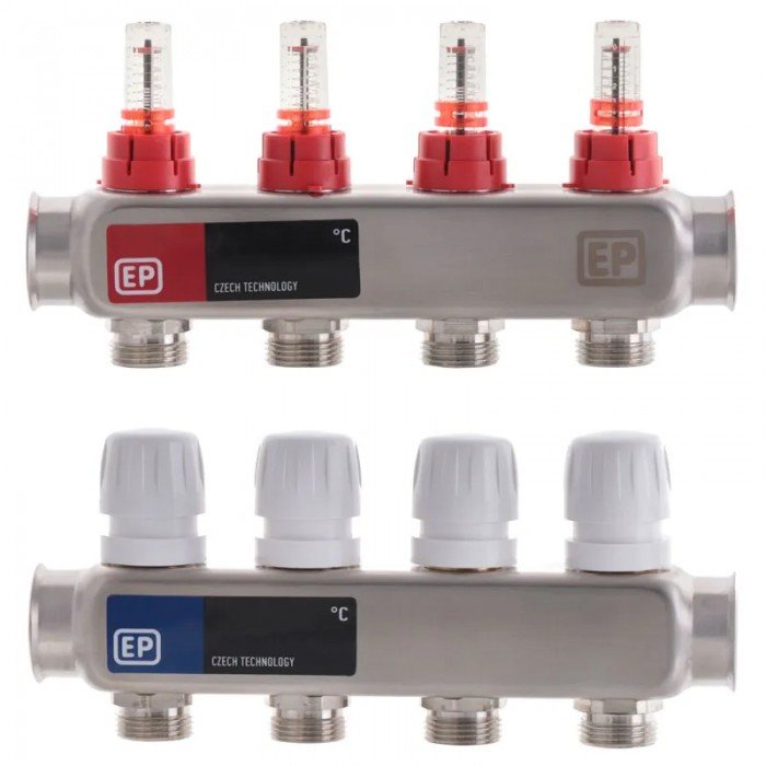 Коллекторный блок с расxодомерами Europroduct EP.S1110-04 1"x4 (EP4980) Коллекторный блок с расxодомерами Europroduct EP.S1110-04 1"x4 (EP4980)