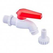 Пивной кран PVC (White+red) Plamix PVI-1/2" (PM0631)