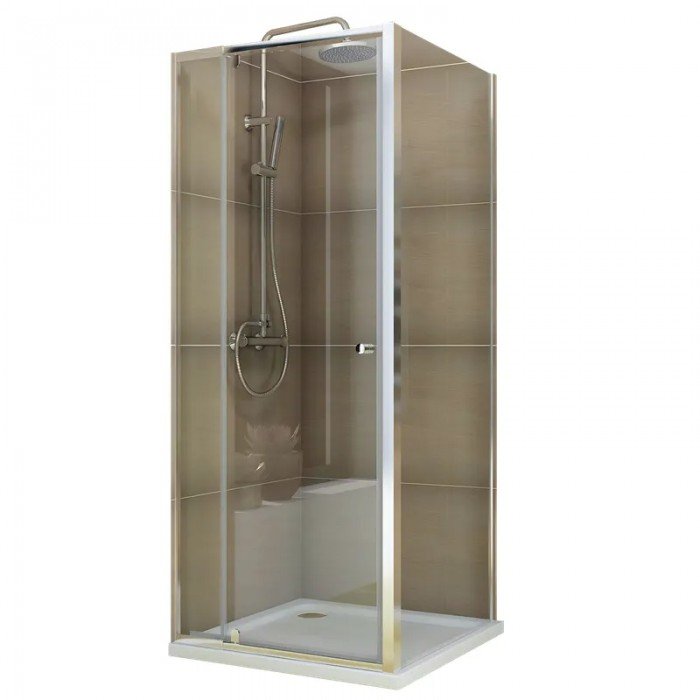 Душова кабіна без піддону Koer SR SC05-90x90x195-TR-01 прозоре скло Easy Clean 6мм, хром (KR5