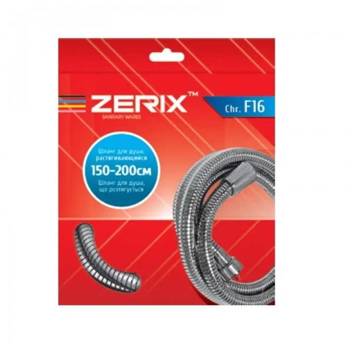 Дрібне плетіння Zerix Шланг Chr.F16 розт. 150-200 см. УПАКОВКА КОРОБКА (ZX4461) Дрібне плетіння Zerix Шланг Chr.F16 розт. 150-200 см. УПАКОВКА КОРОБКА (ZX4461)
