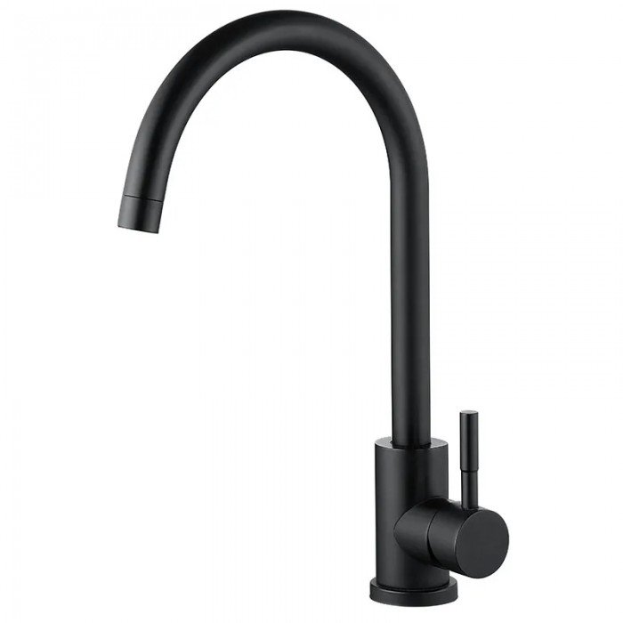 Смеситель для кухни Zerix LUX-011 Black из нерж. стали SUS304 (цв. черный) (ZX4868) Смеситель для кухни Zerix LUX-011 Black из нерж. стали SUS304 (цв. черный) (ZX4868)