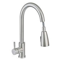 Смеситель для кухни Haiba SUS 014 с выдвижной лейкой (HB3898)