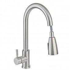 Смеситель для кухни Haiba SUS 014 с выдвижной лейкой (HB3898)