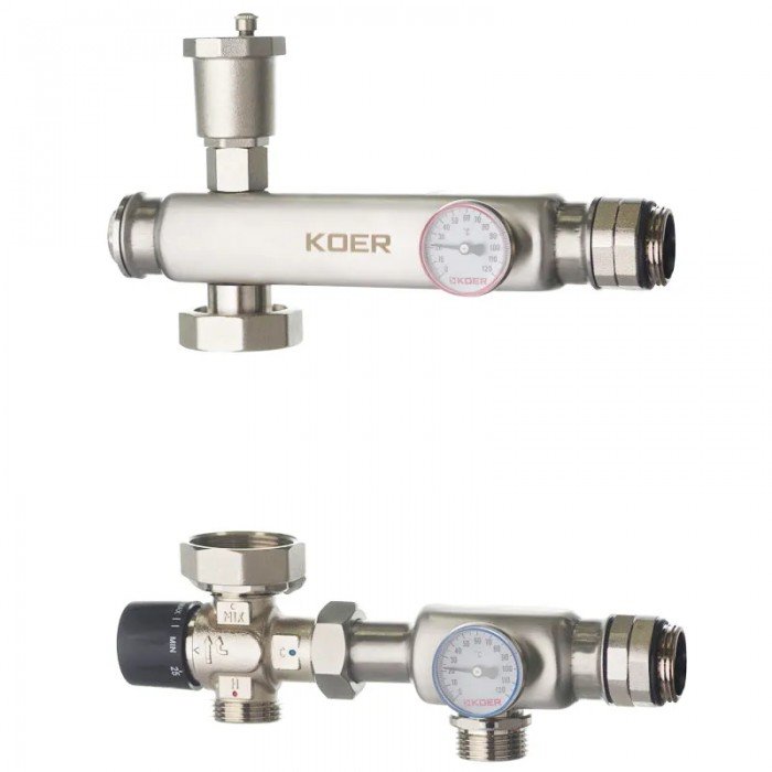 Смесительный узел Koer KR.S1023 (с термостатическим смесит. клапаном ) 1" НР SUS304 (KR2957) Смесительный узел Koer KR.S1023 (с термостатическим смесит. клапаном ) 1" НР SUS304 (KR2957)