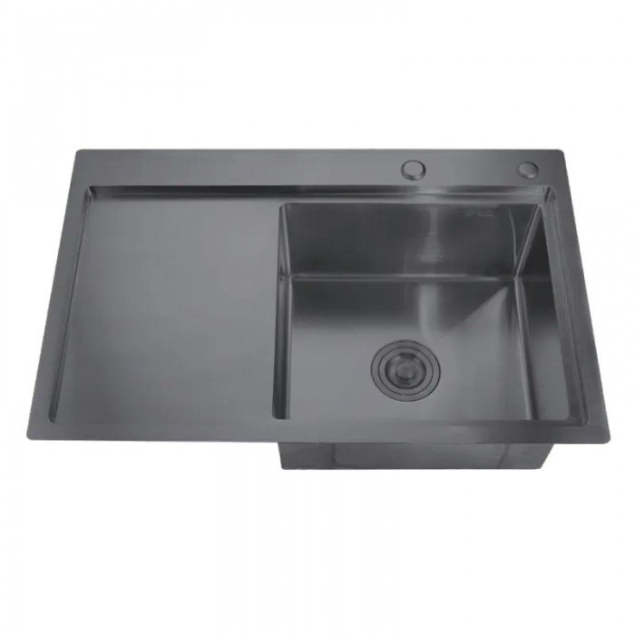 Мийка Zerix ZH7849R-215 Nano-Black (3.0/0.8) з нержавіючої сталі (MX1592)