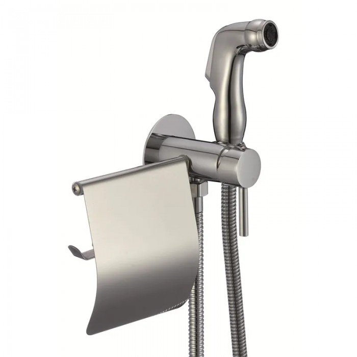 Смеситель для гигиенического душа Zerix FTR-333-B с лейкой и бумагодержателем (ZX5840)