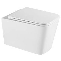 Унитаз подвесной Mixxus Premium Quadro-0302-R 530x360x365mm, система смыва Rimless (MP6454)