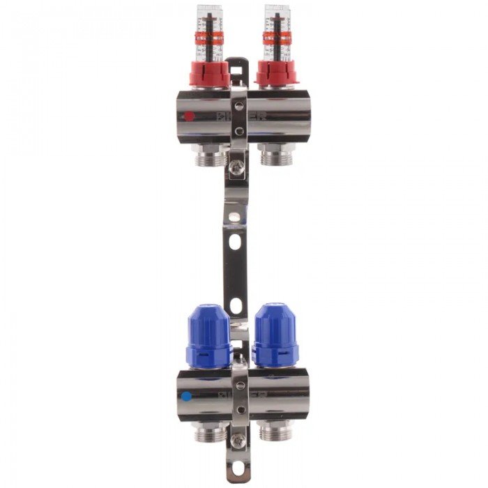 Коллекторный блок с расходомерами Koer KR.1110-02 1”x2 ways (KR2639) Коллекторный блок с расходомерами Koer KR.1110-02 1”x2 ways (KR2639)