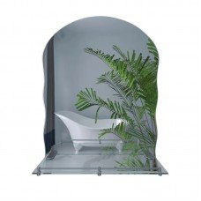 Зеркало настенное Zerix MIRRA MRZ02-45x60x10 прямоугольное с дугообразным верхом, фигурными боками