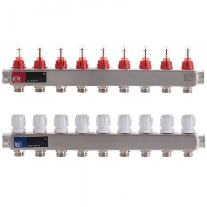 Коллекторный блок с расxодомерами Europroduct EP.S1110-09 1"x9 (EP4985) Коллекторный блок с расxодомерами Europroduct EP.S1110-09 1"x9 (EP4985)