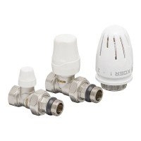 Комплект для подключения радиатора Koer SET-12 - 1/2"x1/2" (прямой) с термоголовкой ВН (KR3177) Комплект для подключения радиатора Koer SET-12 - 1/2"x1/2" (прямой) с термоголовкой ВН (KR3177)