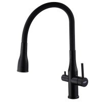 Змішувач для кухні Koer KI-72024-05 з виходом для питної води (нерж. сталь) (KR5012)