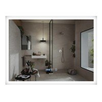 Зеркало Mixxus FLAT MR04-100x60 с Led Touch, Anti-fog, димером, регулятором яркости, часами (MI6008