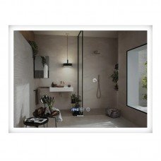 Зеркало Mixxus FLAT MR04-100x60 с Led Touch, Anti-fog, димером, регулятором яркости, часами (MI6008