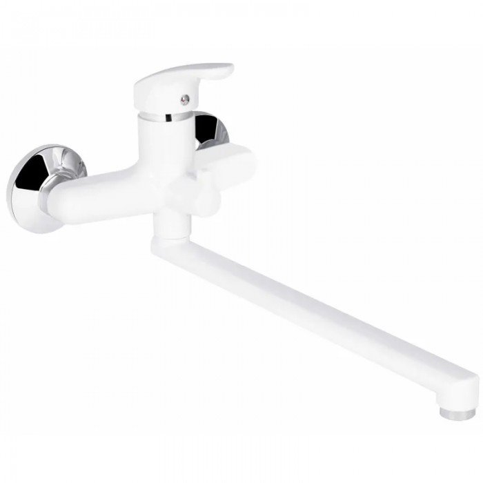 Смеситель для ванны Plamix Afina-006 EURO White (без шланга и лейки) (PM0687) Смеситель для ванны Plamix Afina-006 EURO White (без шланга и лейки) (PM0687)