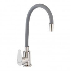 Смеситель для кухни с серым гибким изливом Zerix Fox-011 Refl.Gray с нерж. стали SUS304 (ZX4834) Смеситель для кухни с серым гибким изливом Zerix Fox-011 Refl.Gray с нерж. стали SUS304 (ZX4834)