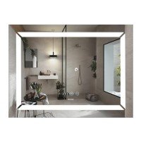 Дзеркало Mixxus LIGHT MR01-80x60 з Led Touch, Anti-fog, димером, регулятором яскравості, годинником (MI5998