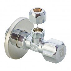 Кран вентильний Koer 1/2x3/8 з накидною гайкою (KR.510) (KR0147) Кран вентильний Koer 1/2x3/8 з накидною гайкою (KR.510) (KR0147)