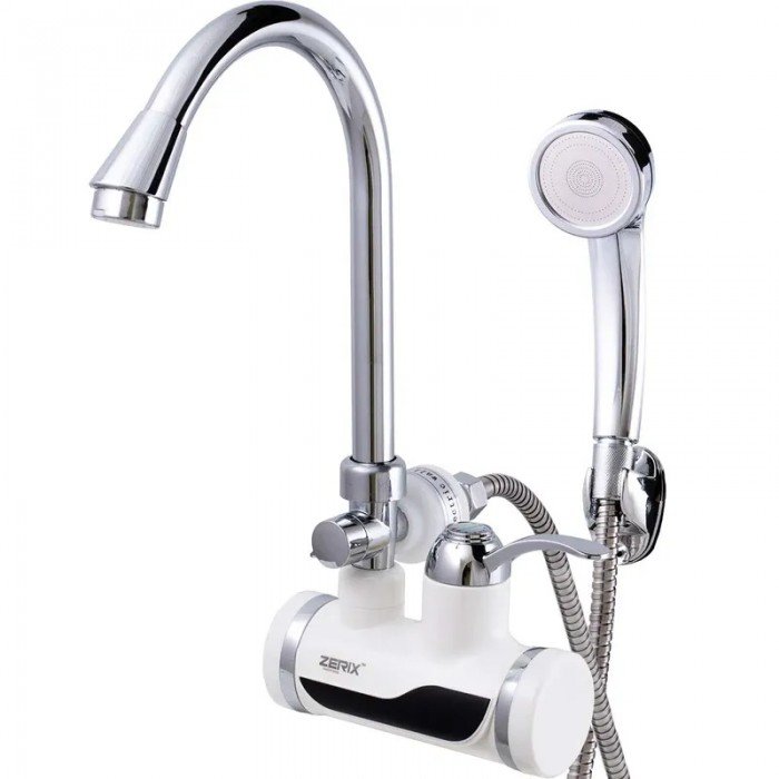 Проточный водонагреватель Zerix ELW08-EW (с индик. темп.) (ZX2788)