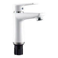 Смеситель для умывальника Plamix Oscar-001(W) White (с подводкой) (PM0612) Смеситель для умывальника Plamix Oscar-001(W) White (с подводкой) (PM0612)