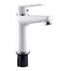 Смеситель для умывальника Plamix Oscar-001(W) White (с подводкой) (PM0612) Смеситель для умывальника Plamix Oscar-001(W) White (с подводкой) (PM0612)