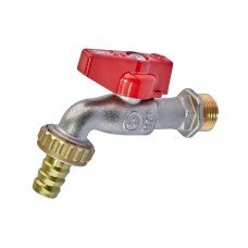 Кран садовий Roho R363-050 -1/2", ручка "метелик" червона (RO0240)