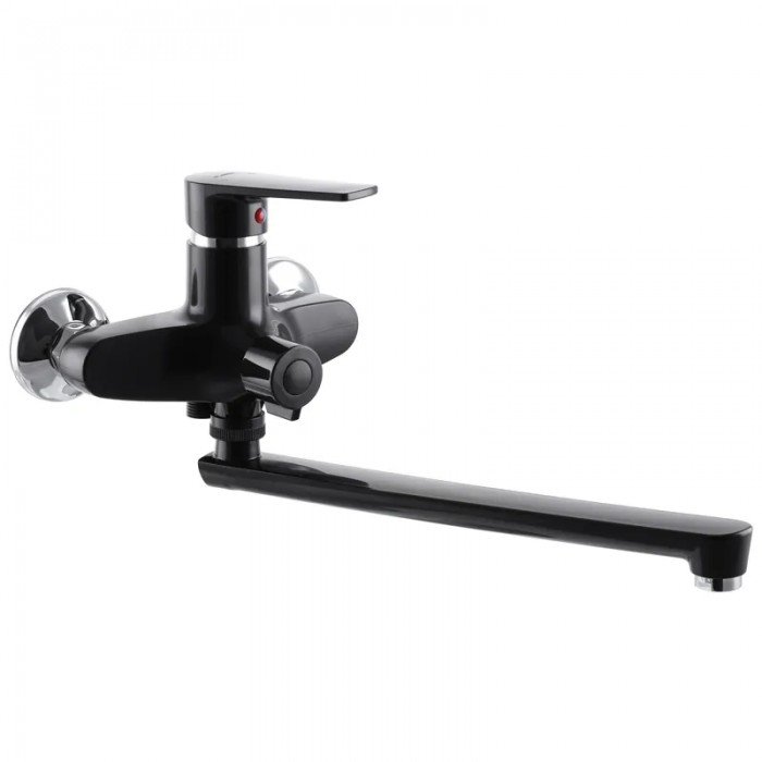 Змішувач для ванни Plamix Oscar-006 Euro Чорний (без шланга і лійки) (PM0600) Змішувач для ванни Plamix Oscar-006 Euro Чорний (без шланга і лійки) (PM0600)